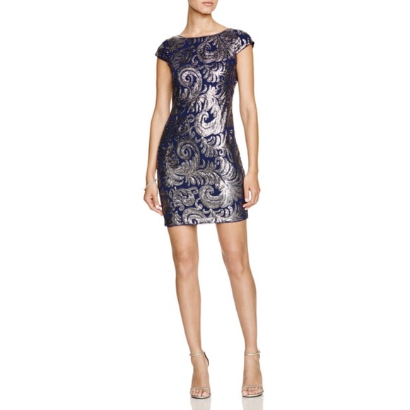 Adrianna Papell Dresses & Skirts - Adrianna Papell | Sequin Chiffon Cocktail Dress 12